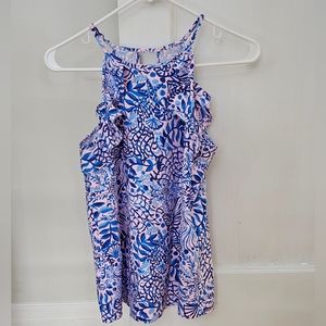 Lilly Pulitzer Ruffled Halter Top